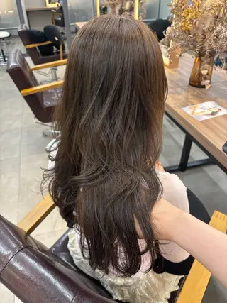 ロング カラー レイヤー✂︎ぷつボブ 艶カラー🤍noaのヘアスタイル