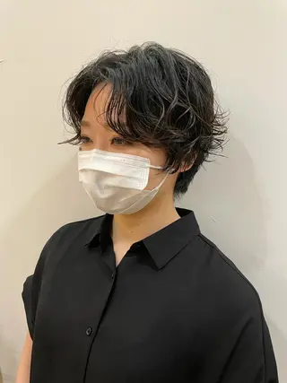 ショート パーマ パーマ美容師🌈中村 絢美のヘアスタイル