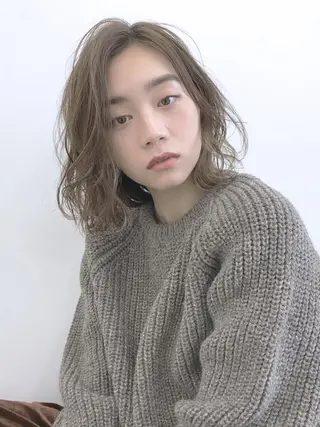ミディアム カラー パーマ ヘアアレンジ ITbyALBUM 中野店のヘアスタイル