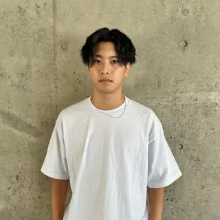 セミロング パーマ メンズ パーマ職人 渡邊　優雅のヘアスタイル