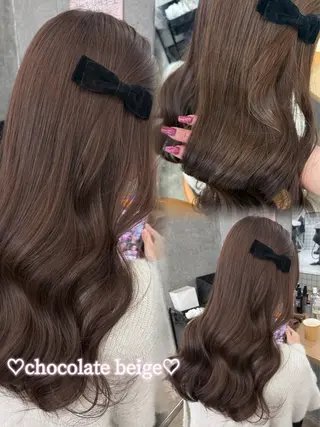 ロング ヘアアレンジ 🎀暖色カラー🎀 ♡yurika♡のヘアスタイル
