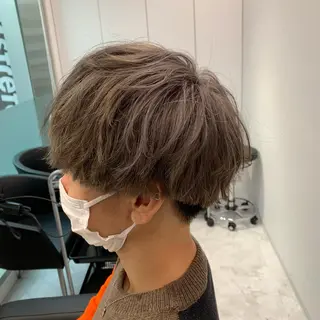 ショート カラー ヘアアレンジ メンズ ダブルカラー｜ なおき｜池袋美容師のヘアスタイル