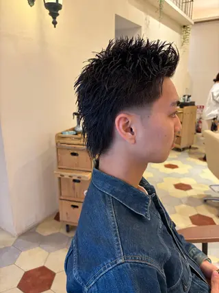 ショート パーマ メンズ 菊池大一 溝の口パーマのヘアスタイル