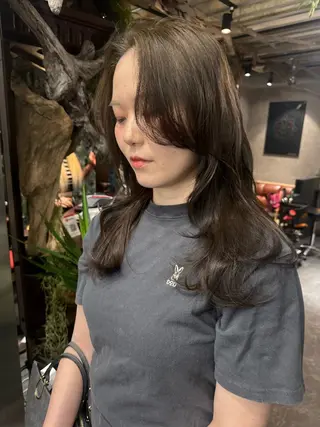 ロング カラー パーマ ヘアアレンジ メンズ 心斎橋美容室 Junのヘアスタイル