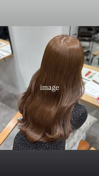 ロング カラー 加藤 歩未のヘアスタイル