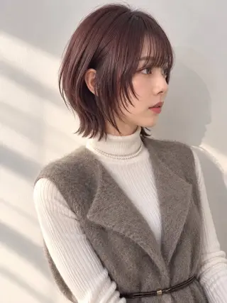 ミディアム ボブウルフ/ レイヤーKOUGAのヘアスタイル