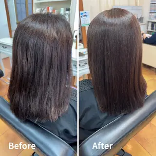 セミロング あや🍀
大人艶カラ ー・縮毛矯正のヘアスタイル