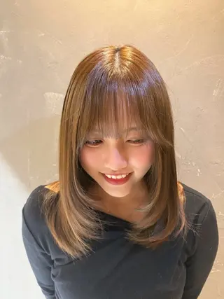 ミディアム 岡大前ハッシュカット ×髪質改善/松島大己のヘアスタイル