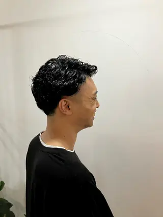 ショート パーマ メンズ 佐藤 悠生 メンズパーマ.カットのヘアスタイル