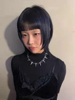 ミディアム カラー 似合わせ痩せるカット 透明感カラー/たけるのヘアスタイル