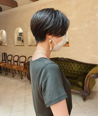ショート カラー パーマ 🍃服部 雅哉🍃銀座◎のヘアスタイル