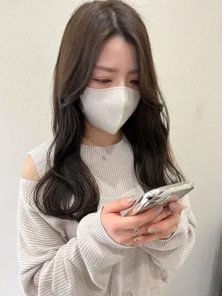 セミロング カラー 外国人対応 佐久間のヘアスタイル