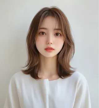 ミディアム 韓国風/髪質改善/ ナガヤアキラのヘアスタイル