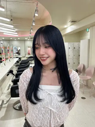 セミロング カラー 💟RINNA 艶カラー💟のヘアスタイル