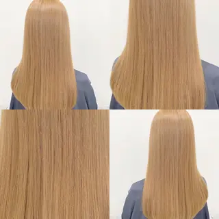 ロング カラー ハイトーン×レイヤー カットTAKUMIのヘアスタイル