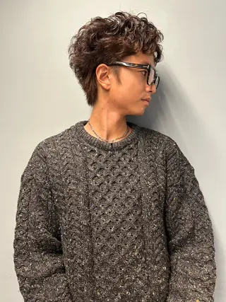 カラー パーマ メンズ メンズパーマ本町/ 心斎橋ナカムラヒロトのヘアスタイル