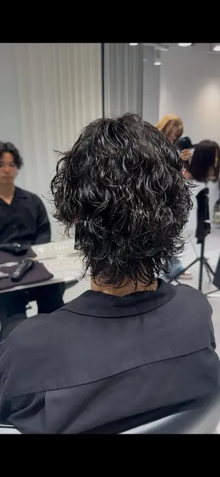 ミディアム パーマ メンズ 似合わせパーマ🔥 河浪 大智のヘアスタイル