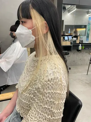 ミディアム カラー 佐伯 和佳のヘアスタイル