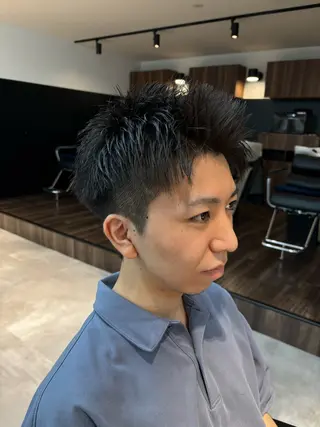 メンズ 船橋駅フェザーパーマ ニュアンスパーマ保立のヘアスタイル