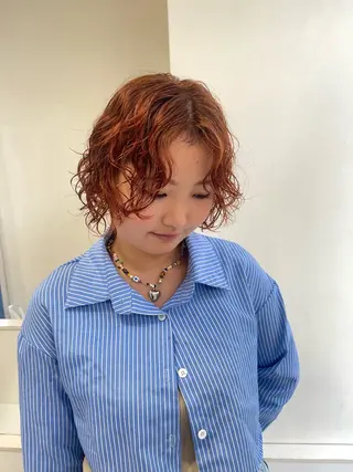 ショート カラー パーマ LABO. 門屋和香那のヘアスタイル