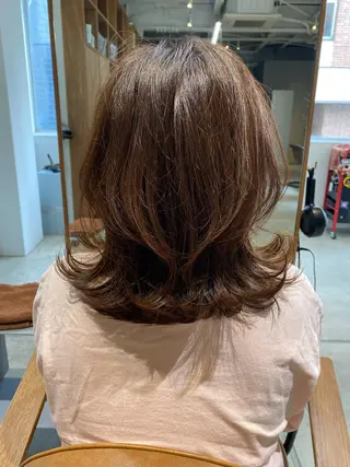 ミディアム 似合わせレイヤー 阿波座/ふじむらのヘアスタイル