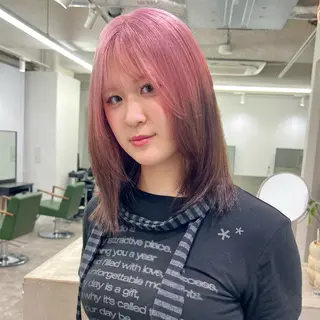 ミディアム カラー 原宿/ハイトーン/ ブリーチ/RYUTOのヘアスタイル
