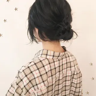 ミディアム カラー 市川 千夏のヘアスタイル