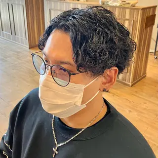 ショート パーマ メンズ 森田 研司のヘアスタイル