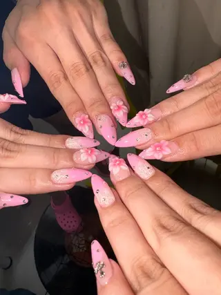 ネイル 33nail✴️栄 スミレ❇️Gel-xのネイルデザイン