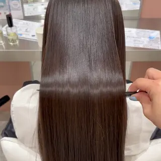 ロング 🌺縮毛矯正/暖 色カラー🌺momoのヘアスタイル
