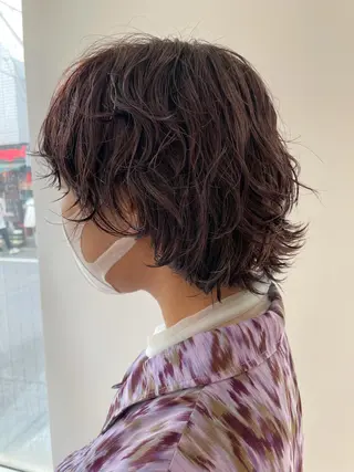 ミディアム カラー 店長福島成美/髪質 改善縮毛矯正/カラーのヘアスタイル