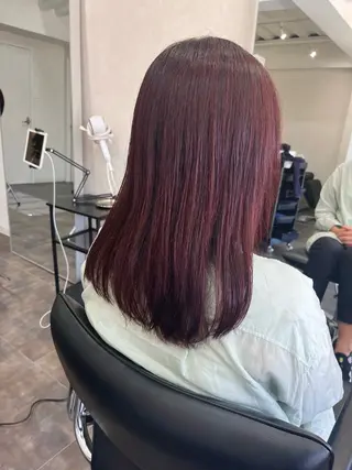 セミロング カラー FERIA あべの yumeho🍭のヘアスタイル