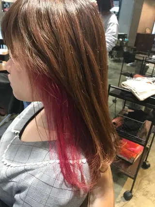 ミディアム カラー パーマ ヘアアレンジ メンズ キッズ ネイル マツエク・マツパ サロンドミルク 渋谷高比良のヘアスタイル