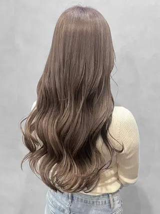 ロング カラー 透明感カラー/パーマ 🌀アオノのヘアスタイル