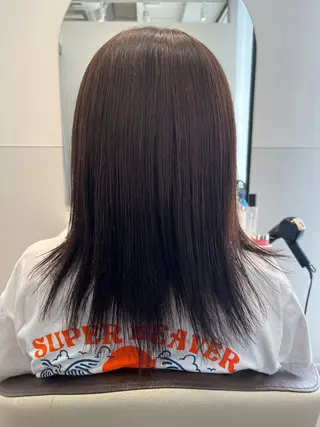 セミロング カラー 藤井 仁紀のヘアスタイル