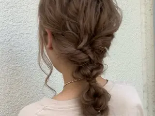 ヘアアレンジ 韓国ヘア✨グレージュ カラーasamiのヘアスタイル