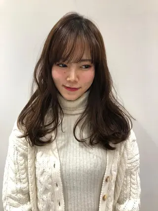 セミロング 髪質改善 左近研人のヘアスタイル