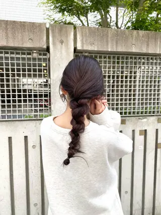ロング カラー ヘアアレンジ 海音 心斎橋美容室のヘアスタイル