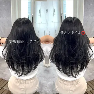ロング 髪質改善🪞 美髪縮毛矯正🪞城のヘアスタイル