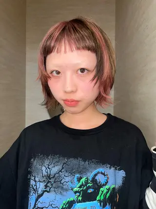 ショート カラー 柔らかい艶暖色 レイヤー🫧姫汝のヘアスタイル