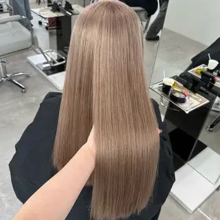 セミロング ベージュ/ブリーチ /natsumiのヘアスタイル