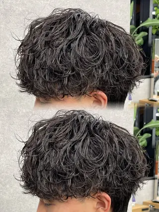 パーマ メンズ ツイスパ/シャドウ MANARUのヘアスタイル