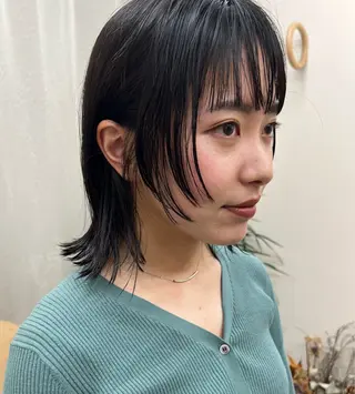 ミディアム カラー Hareru 豊田 修廣のヘアスタイル