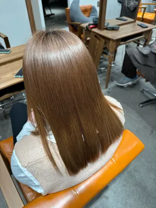セミロング 髪質改善縮毛✨ 泉谷彪芽のヘアスタイル