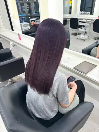 ロング カラー NANO/ ブリーチ×レイヤーのヘアスタイル