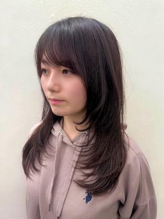ロング カラー 似合わせカット/カラ ーケアパーマ/高倉のヘアスタイル