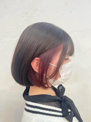 ショート カラー ゆづき:ショート・透 明感カラー特化のヘアスタイル