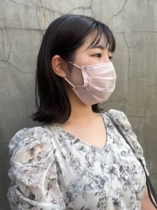 ミディアム カラー パーマ ヘアアレンジ くびれレイヤー/艶 カラー　MADOKAのヘアスタイル