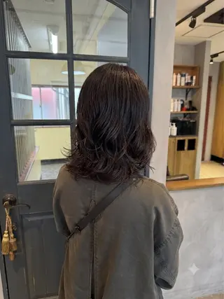 ミディアム パーマ 5 Five 椎葉 智佳のヘアスタイル