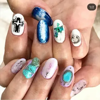 ネイル 渋谷/チップ長さ出し 👑アプレgel-xのネイルデザイン